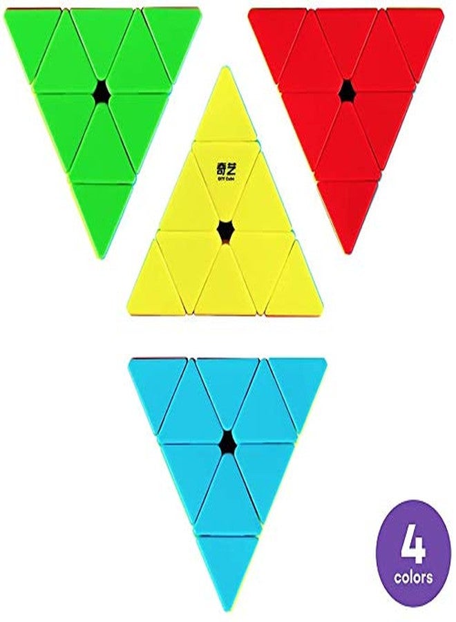 Authfort Cube Combo Set of 2 X 2 & Pyraminx Pyramid Triangle Speed Stickerless Magic Puzzle Cube (2 Pieces) - Image 5